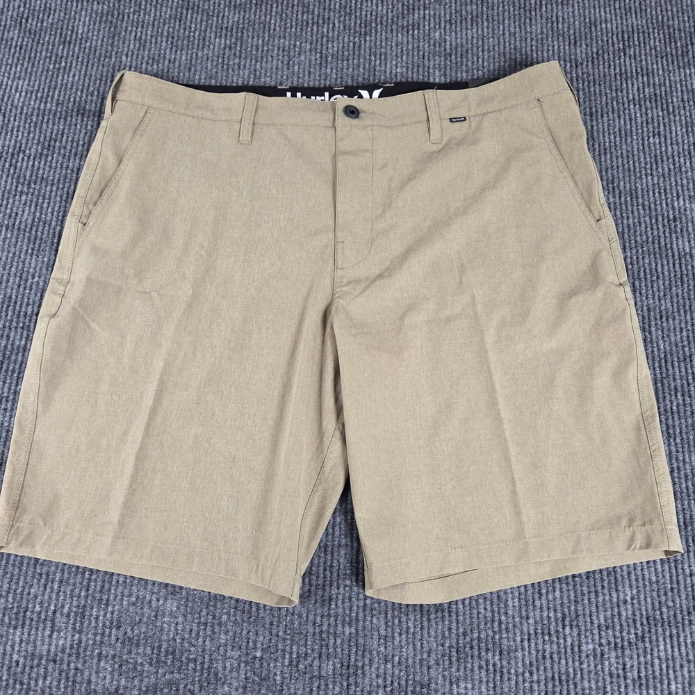 Hurley Phantom Slim Fit Mens Khaki Golf Chino Shorts Length 20.5 In Size 40